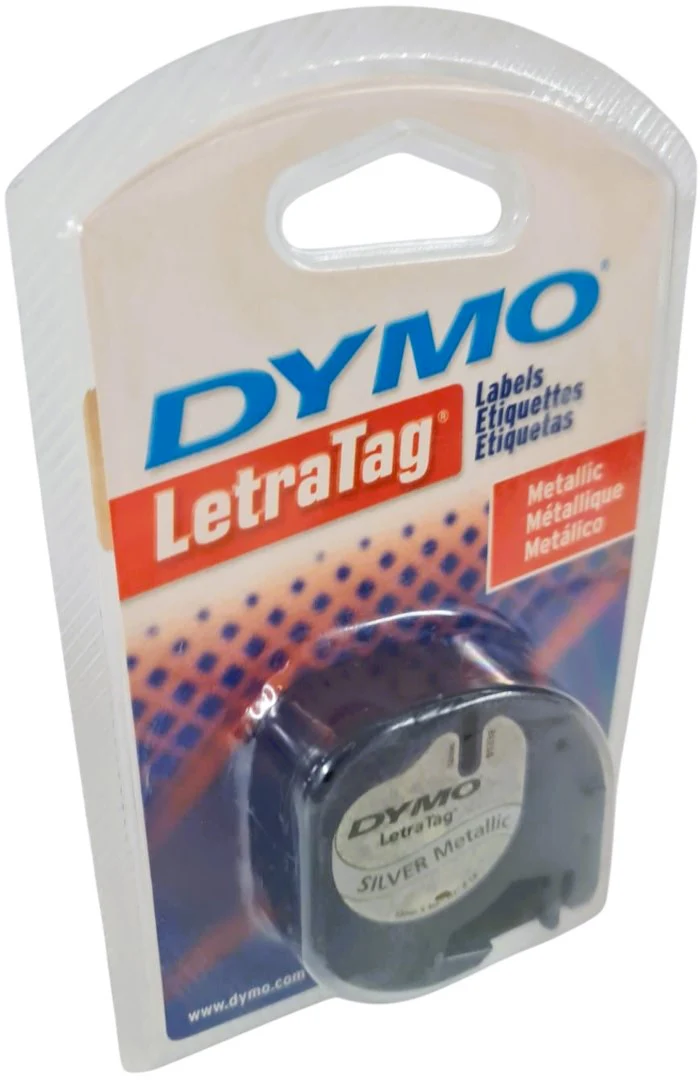 Cinta p/Rotulador LetraTag® LT Plastificada Plata Metálico 12mm×4m Dymo® 91338 [Pieza] - Image 4