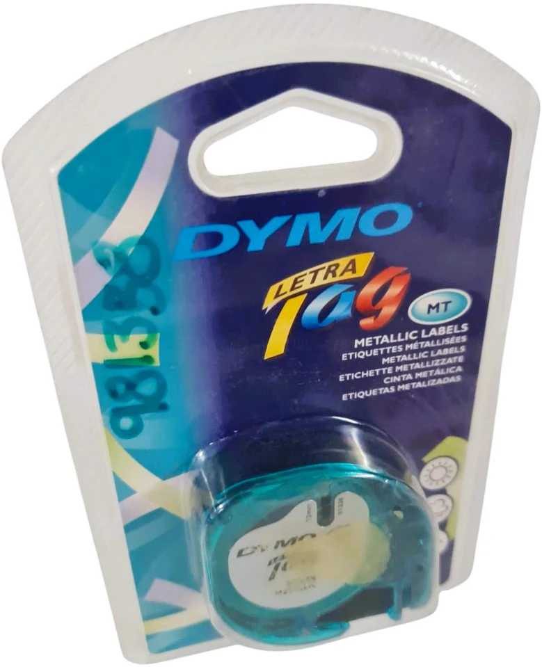 Cinta p/Rotulador LetraTag® LT Plastificada Plata Metálico 12mm×4m Dymo® 91338 [Pieza] - Image 7