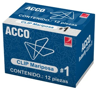 Clips Mariposa  Galvanizado ACCO® [Caja]