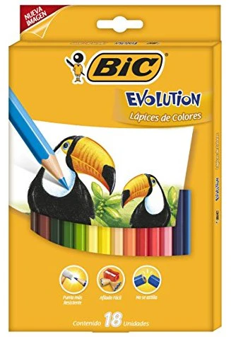 Color de Madera Largos  Colores Evolution Hexagonal Bic® [Estuche]