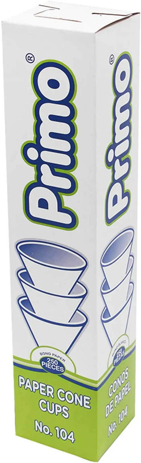 Conos de Papel p/Agua c/250 Bond Blanco Nº104 Primo® COP0401 [Caja] - Image 3
