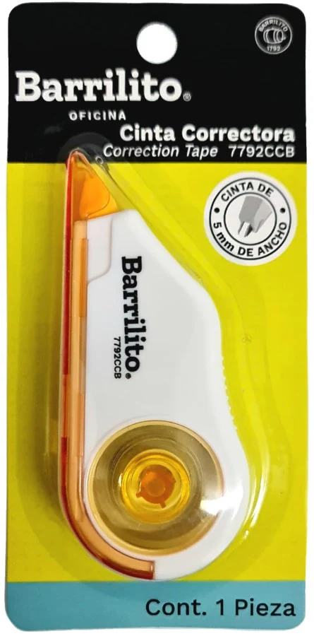 Corrector en Cinta Correction Tape Blanco 5mm×12m Barrilito® 7792CCB [Pieza]