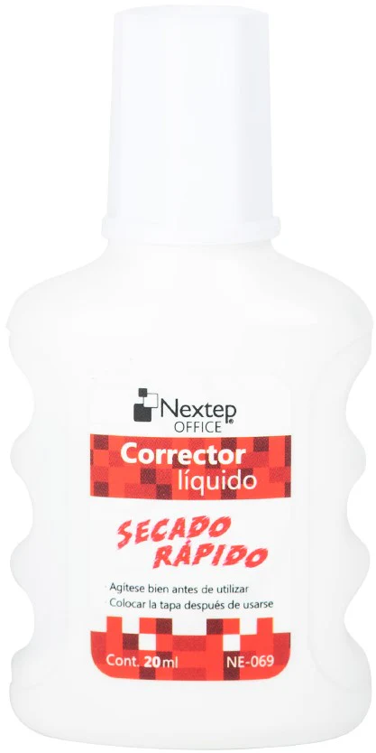 Corrector Liquido c/brocha Blanco 20ml Nextep® NE-069 [Pieza]