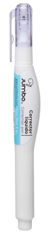 Corrector t/Pluma Panza Punta Metal Blanco 8ml Jumbo® PCOR2 [Pieza]