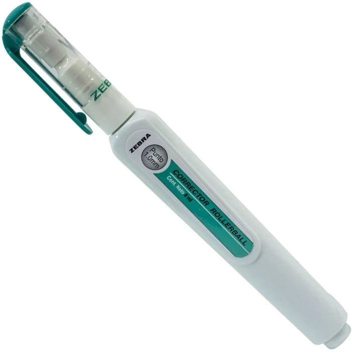 Corrector t/Pluma Rollerball Blanco 8ml Zebra® 2000 [Pieza]