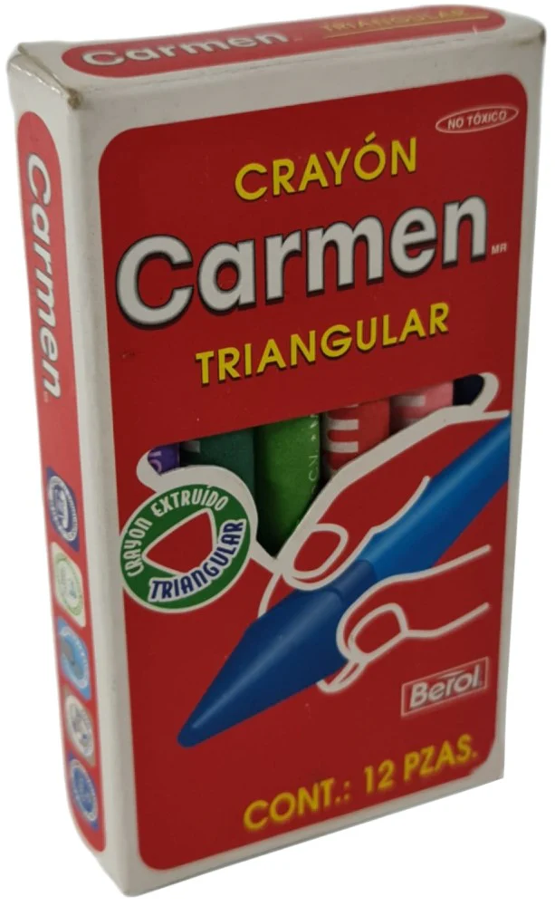 Crayón Triangular Carmen Colores Est.c/12 Berol® [Estuche]