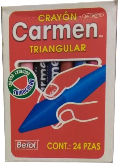 Crayón Triangular Carmen Colores Est.c/24 Berol® [Estuche]