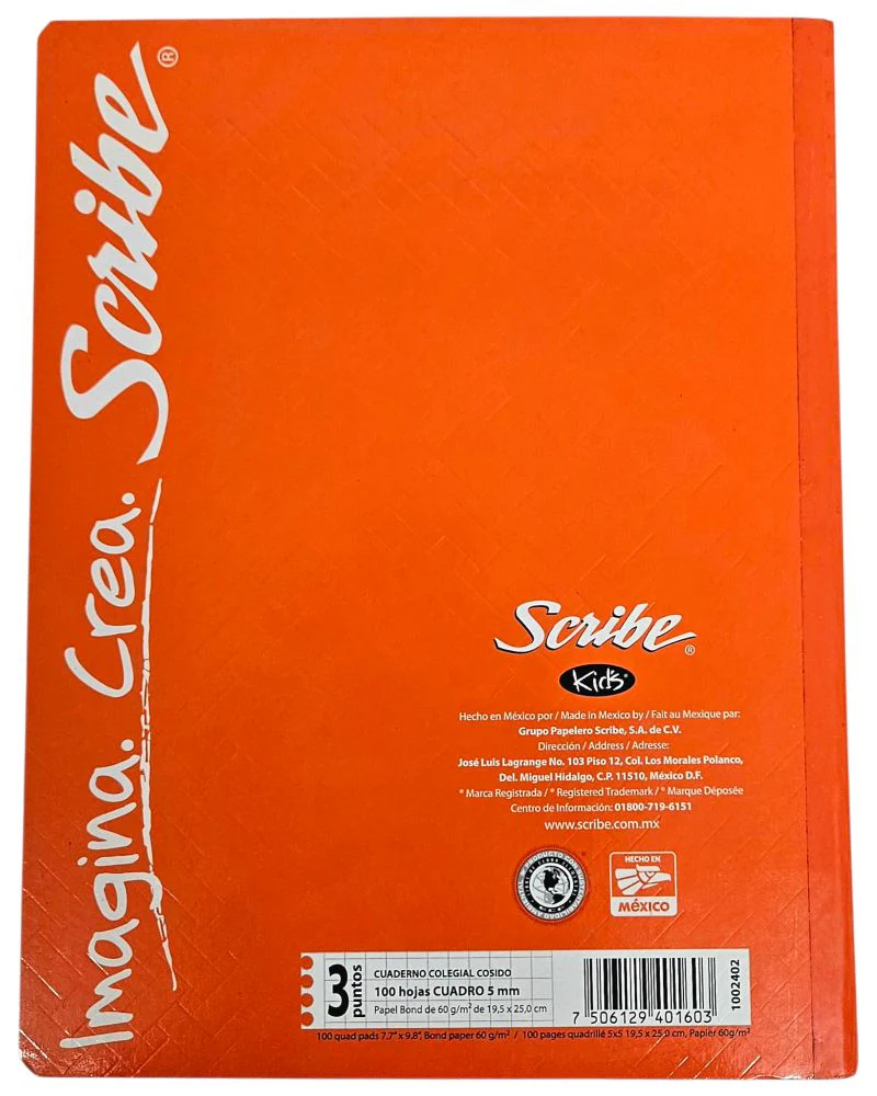 Cuaderno College Cosido Kid's 100 hojas Cuadro 5mm Scribe® 72402 [Pieza] - Image 3