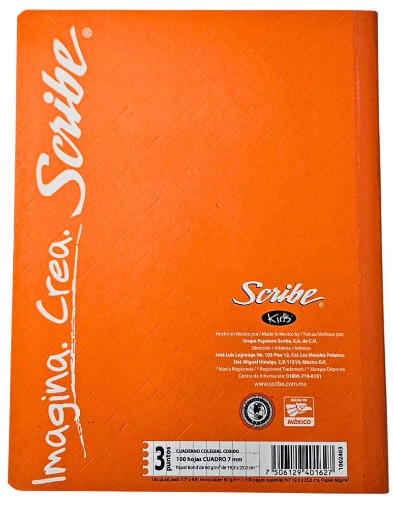 Cuaderno College Cosido Kid's 100 hojas Cuadro 7mm Scribe® 72403 [Pieza] - Image 5