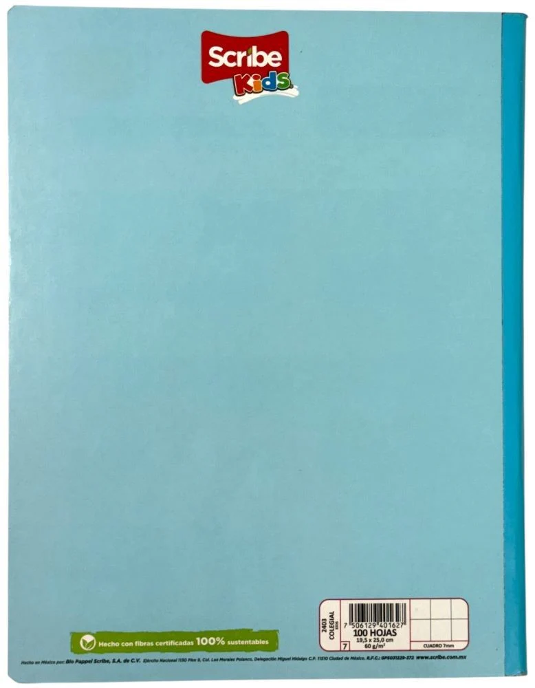 Cuaderno College Cosido Kid's 100 hojas Cuadro 7mm Scribe® 72403 [Pieza] - Image 9