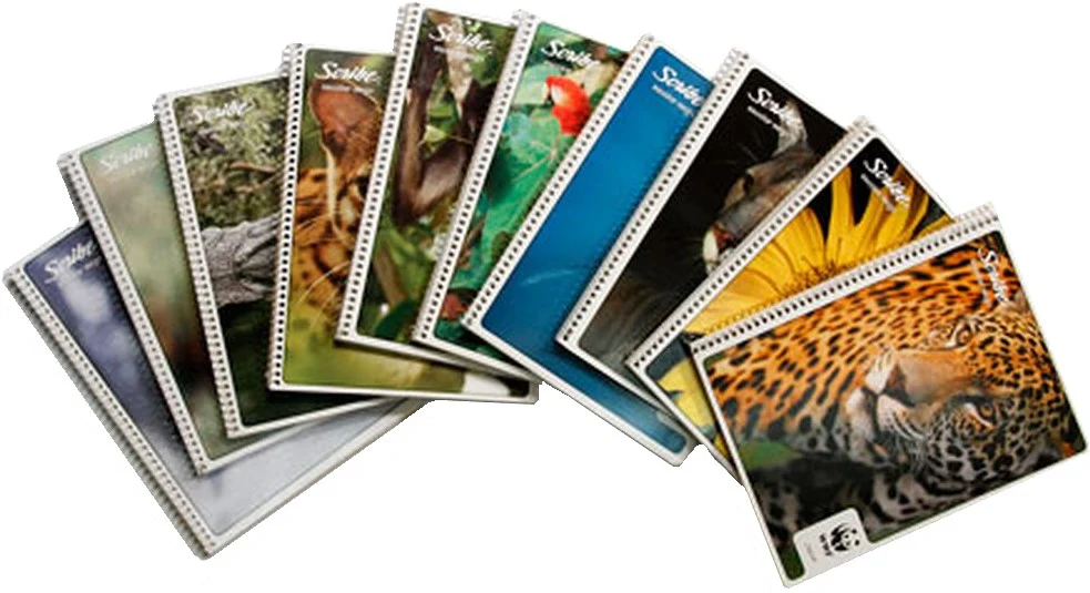 Cuaderno f/FrancesaEspira Espiral continuo Mega 100 hojas Doble Raya Scribe® 4544 [Pieza]