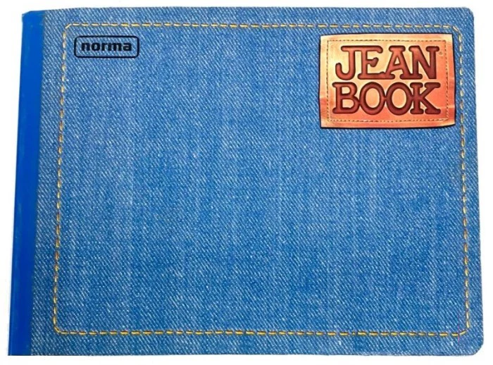 Cuaderno f/ItalianaCosido Jean Book 100 hojas Cuadro 7mm Norma® 524080 [Pieza]