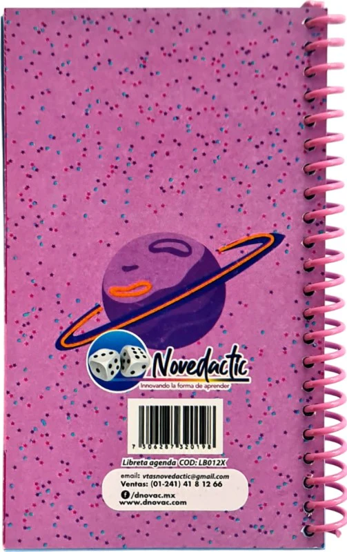 Cuaderno Mini Book Espiral 10×17cm Apuntes Raya 60 Hojas Novedactic® LB012X [Pieza] - Image 7