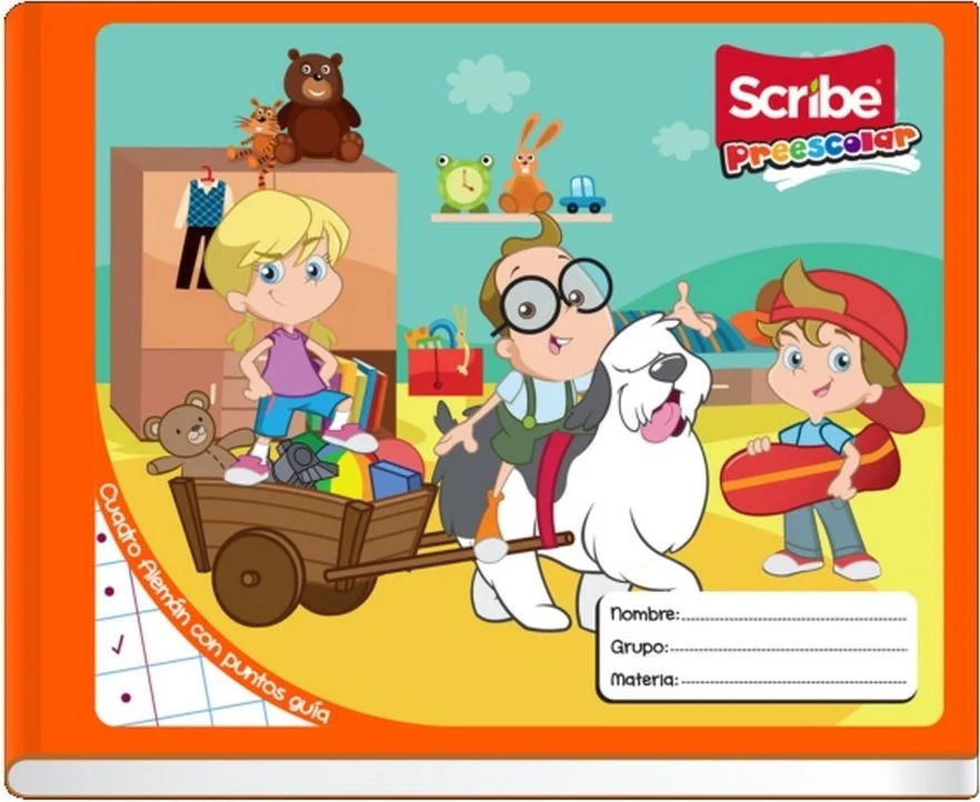 Cuaderno Preescolar Itali Cosido Kid's CuadroAlemán 100 hojas Cuadro14mm Scribe® 2508 [Pieza]