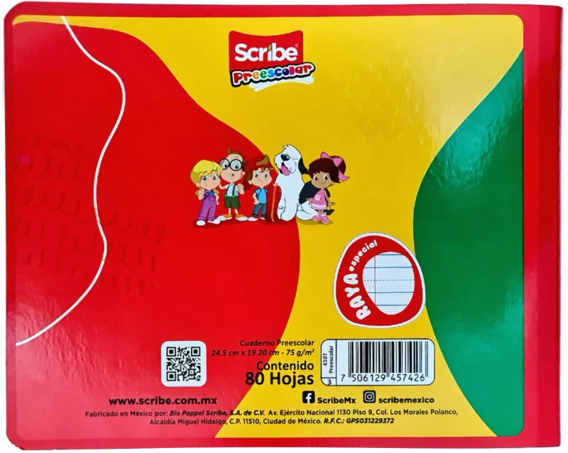 Cuaderno Preescolar Itali Cosido Semi Rigida 80 hojas Raya Espec Scribe® 4107 [Pieza] - Image 2