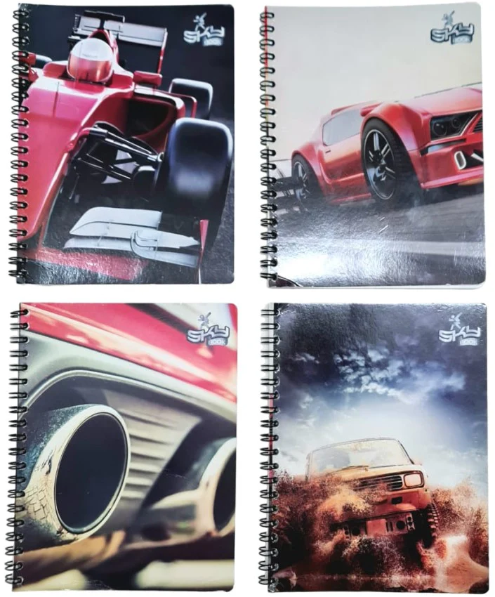 Cuaderno Profesional Espi 100 hojas Espiral Doble Autos SkyBook® [Pieza] - Image 2