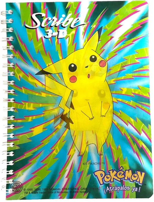 Cuaderno Profesional Espi 3-Dimension Pokemon 100 hojas Raya Scribe® 2410 Pieza