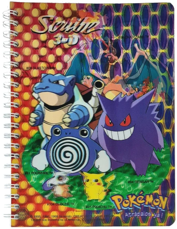 Cuaderno Profesional Espi 3-Dimension Pokemon 100 hojas Raya Scribe® 2410 Pieza - Image 2