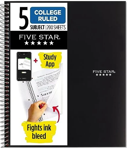 Cuaderno Profesional Espi FIVE STAR®Negro5 Materias 200 hojas Raya Mead® 820004-22 [Pieza] - Image 6