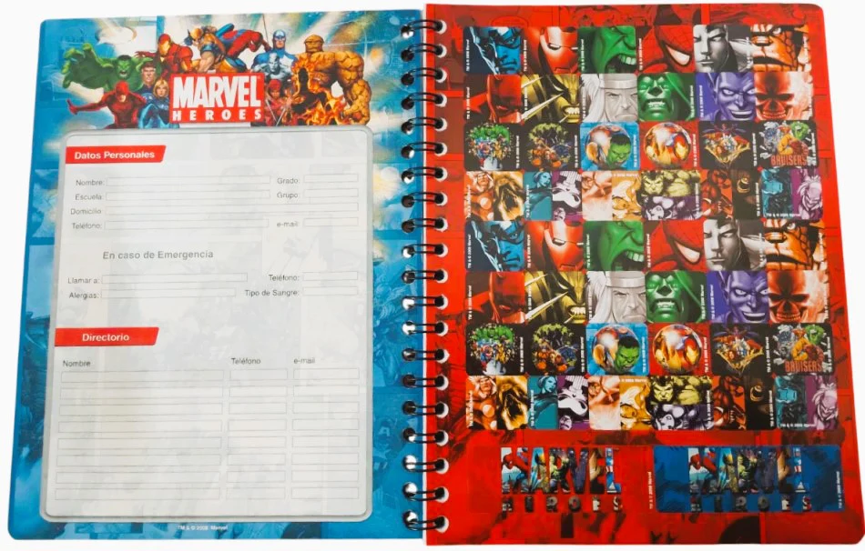 Cuaderno Profesional Espi Marvel Heroes Espiral 100 hojas Raya Scribe® 5200 [Pieza] - Image 5