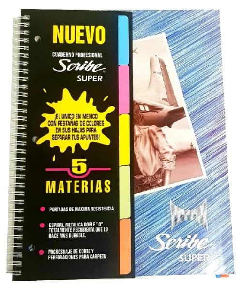 Cuaderno Profesional Espi Ultra Súper 5 Sec. 100 hojas Cuadro 7mm Scribe® [Pieza]