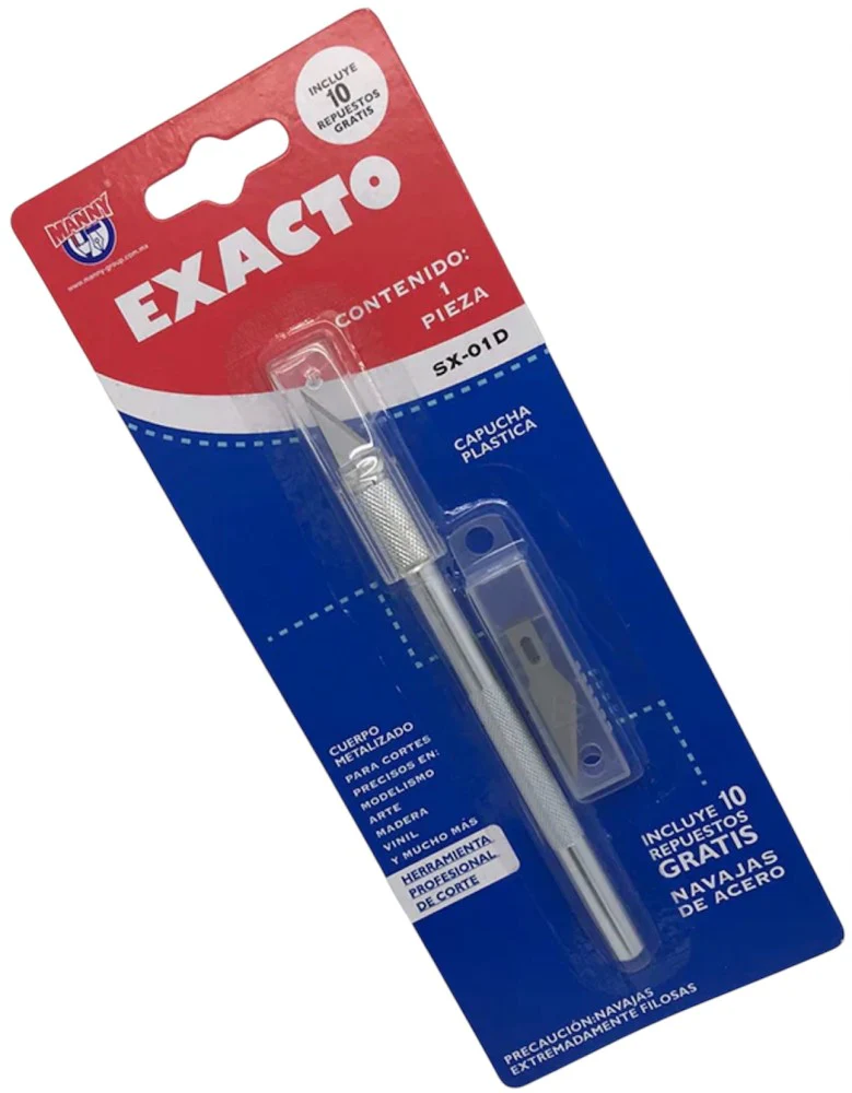 Cuchilla Escalpelo Mango Aluminio c/5 Navajas MANNY® SX -0 1D [Pieza]