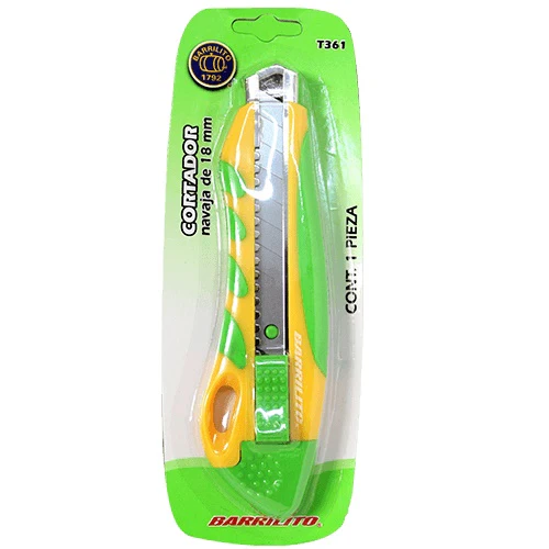 Cuchilla Retráctil Alma de Acero Grande18mm Barrilito® T361 [Pieza]