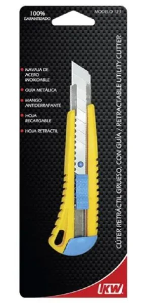 Cuchilla Retráctil Alma Metal Uso Pesado Grande18mm IKW® 123 [Pieza]