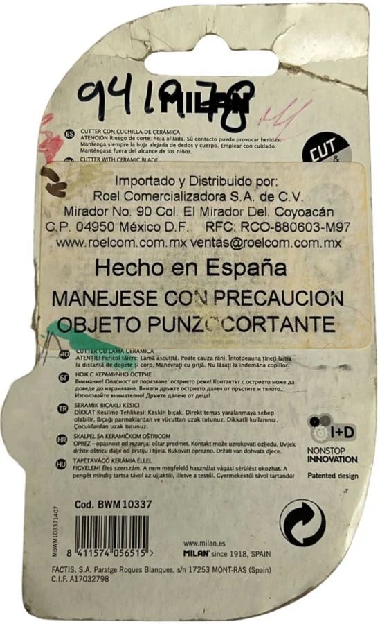 Cuchilla Retráctil de Cerámica Capsule Milan® EMIBWM10337 [Pieza] - Image 3