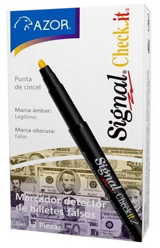Detector Billetes Plumón Marcador Detector Falsos Check IT AZOR® 3200 [Pieza] - Image 3