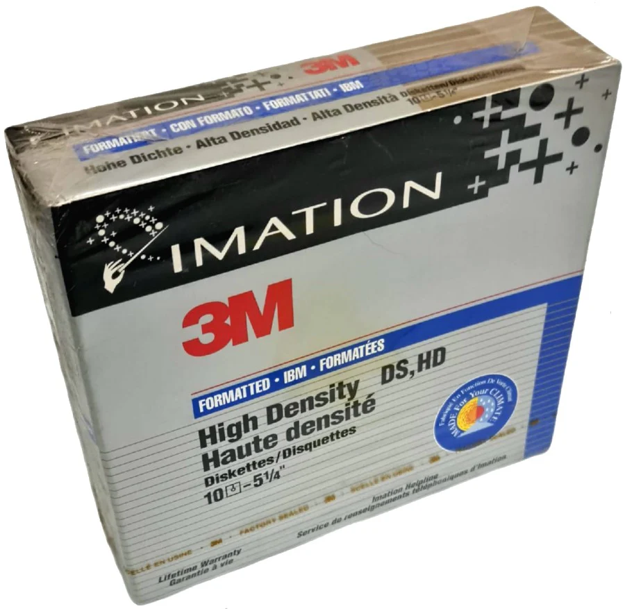 Diskettes DS-HD Formato IBM 5¼ c/10 HD 96 Tpi 3M® [Pieza]