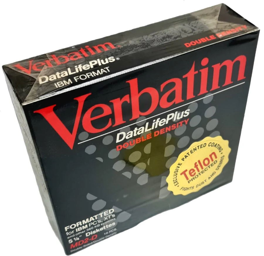 Diskettes Teflon IBM 5¼ c/10 DD Verbatim® 87066 [Pieza]