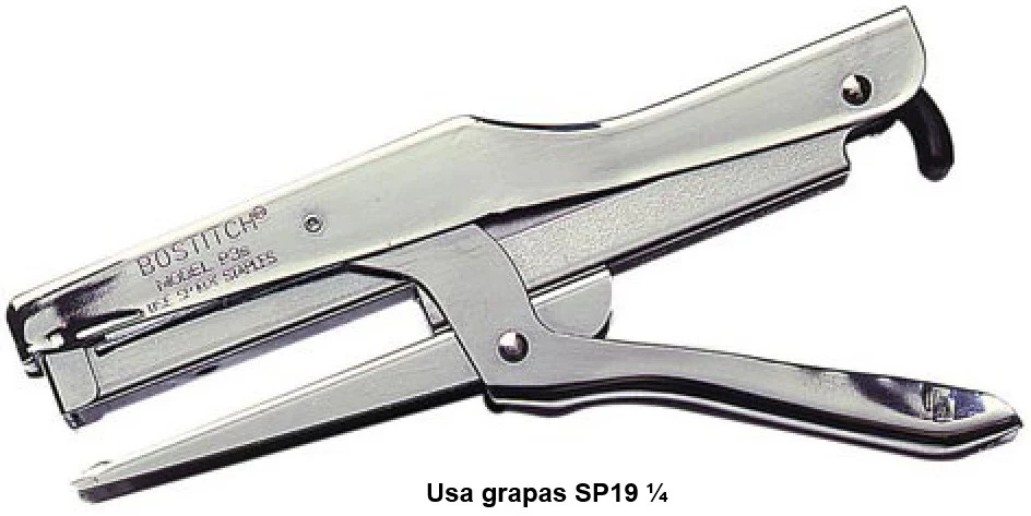 Engrapadora de Pinza Usa Grapa SP19 ¼ Bostitch® P3-CHROME [Pieza]