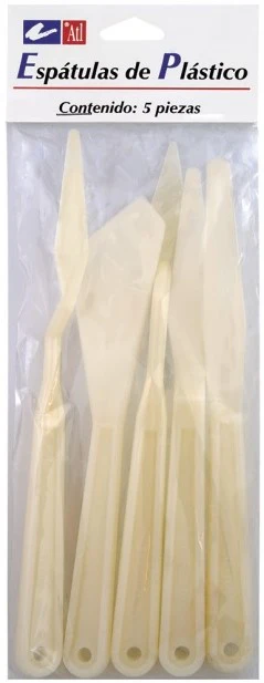 Espátula Plástica Plástico Juego 5 Pzas Rodin® [Pieza]