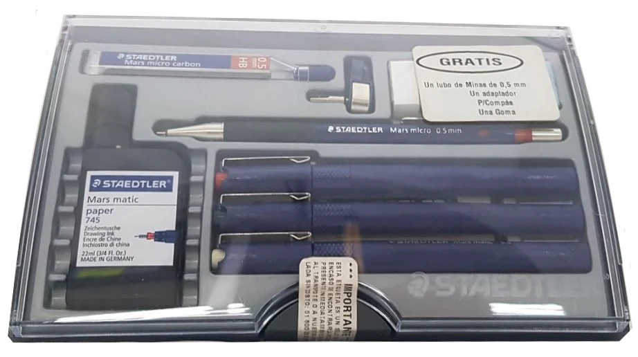 Estilógrafo Estuche Mars® Profesional c/3 .20 .40 .60 Staedtler® 700C613CA MX [Pieza]