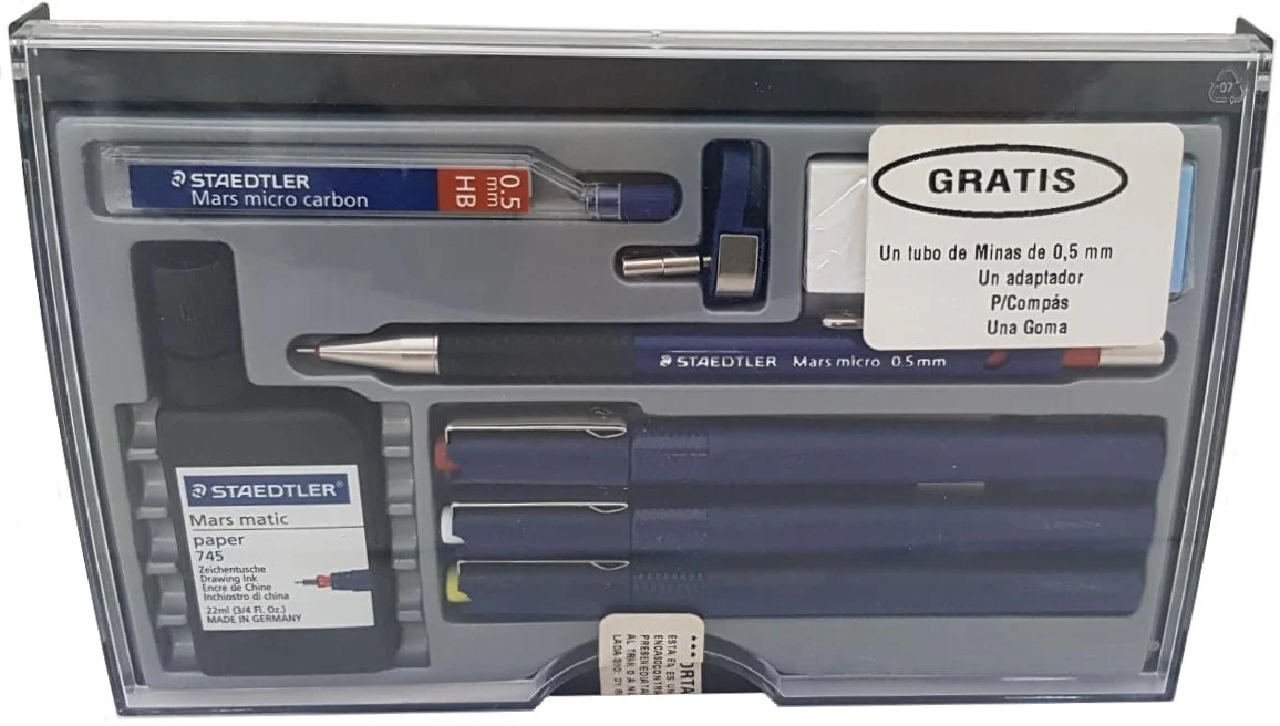 Estilógrafo Estuche Mars® Profesional ISO c/3 .25 .35 .50 Staedtler® 700C613CAE MX [Pieza]