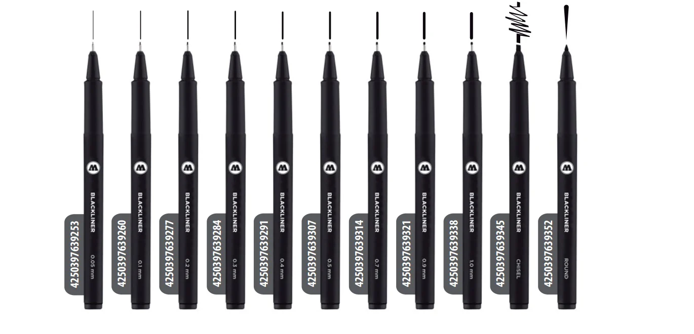 Estilógrafo  Negro Molotow Blackliner MOLOTOW™ [Pieza] - Image 16