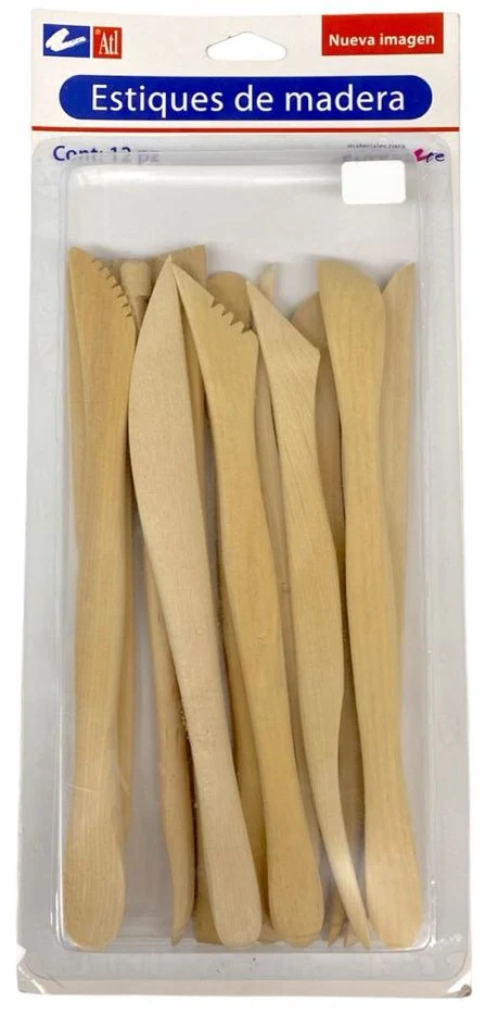 Estiques p/Modelar de Madera c/12 Alt® [Paquete]