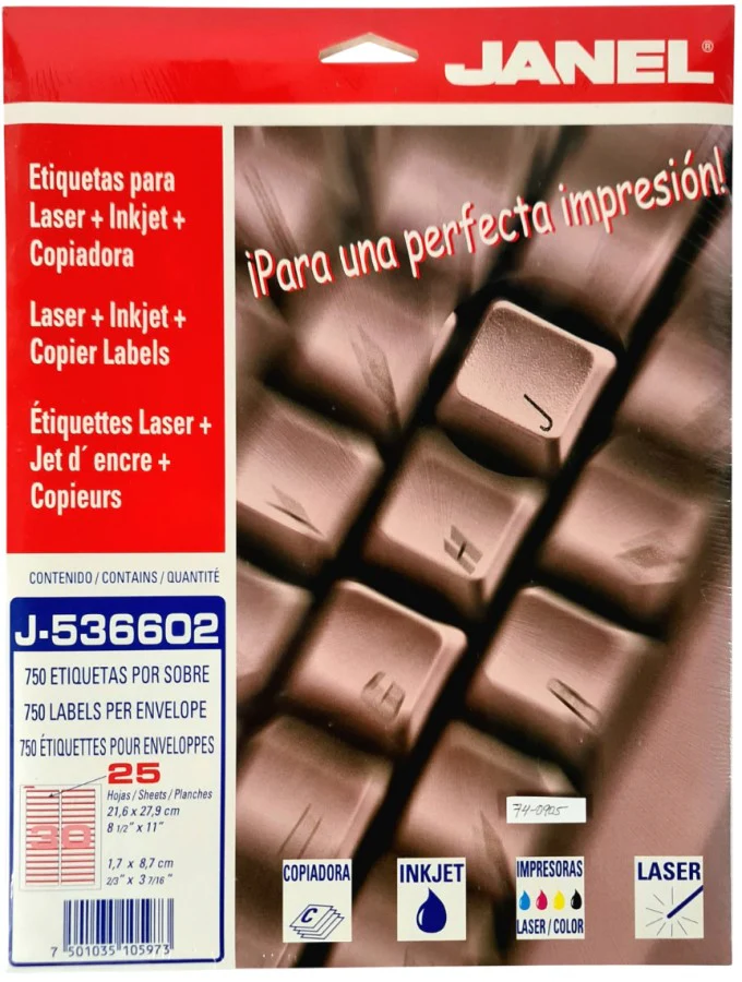 Etiqueta p/Impresora  25hjs Janel® [Sobre] - Image 14