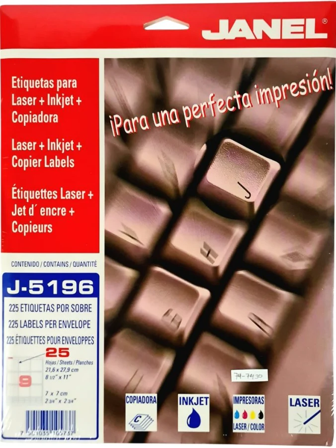 Etiqueta p/Impresora  25hjs Janel® [Sobre] - Image 7