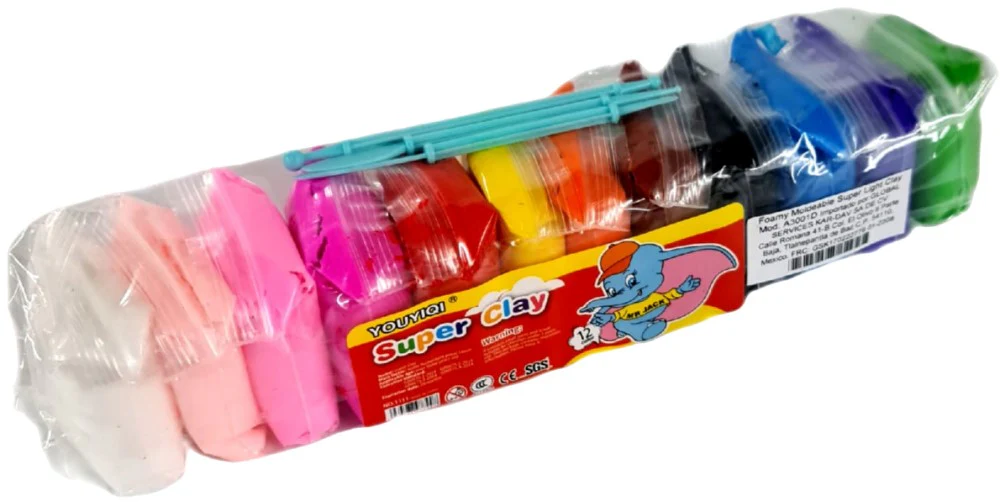 Foamy Moldeable c/12 bolsas de 10g c/u Colores 120g YOUYIQI® A3001D [Pieza] - Image 3