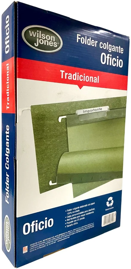 Fólder Colgante Wilson Jones c/25 Verde Tradición Oficio ACCO® P3631 [Caja]