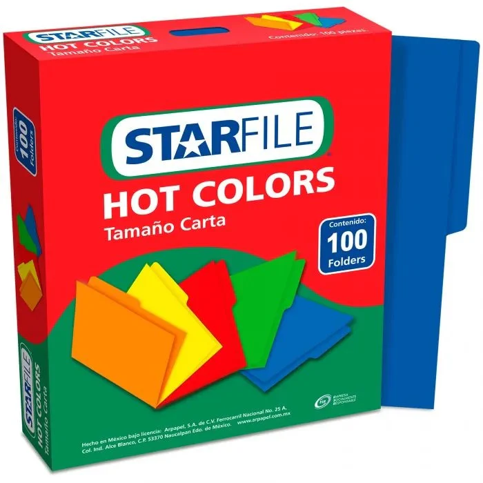 Fólder Color Hot Colors pack c/100 c/25 STARfile® [Caja/Paquete] - Image 2