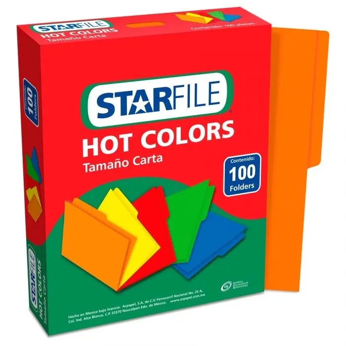 Fólder Color Hot Colors pack c/100 c/25 STARfile® [Caja/Paquete] - Image 3