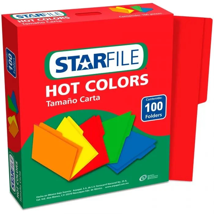 Fólder Color Hot Colors pack c/100 c/25 STARfile® [Caja/Paquete] - Image 5