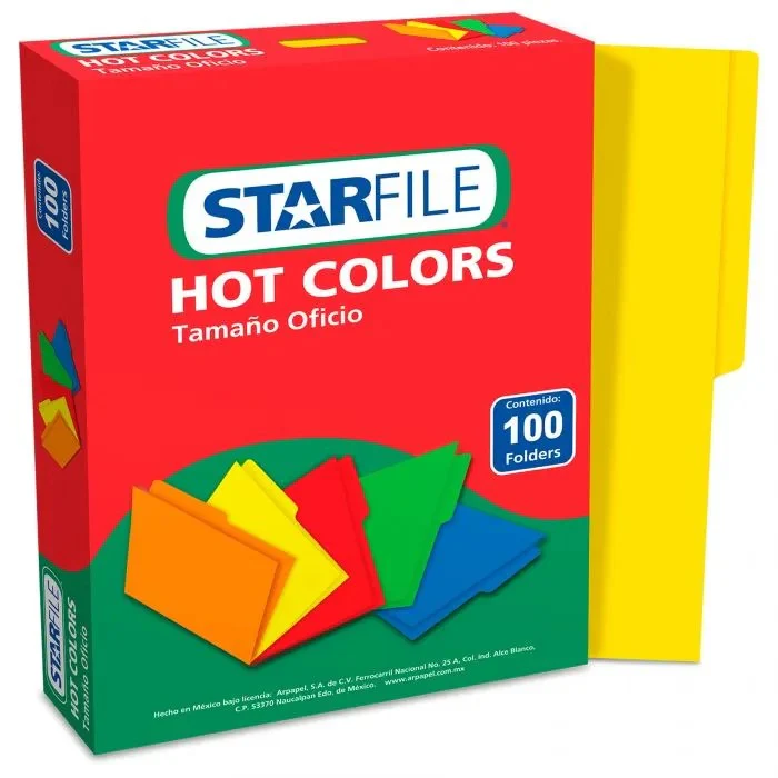 Fólder Color Hot Colors pack c/100 c/25 STARfile® [Caja/Paquete] - Image 7