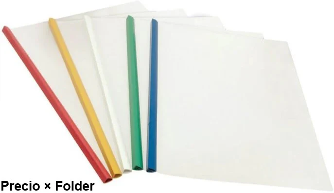 Fólder Plástico Costilla Colores Oficio Barrilito® QO355. [Pieza]