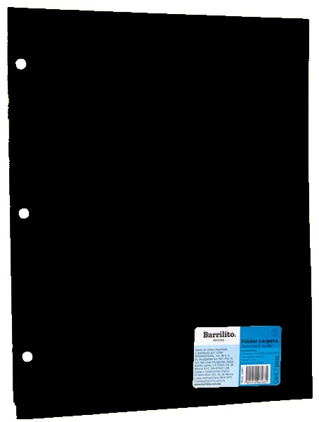 Fólder Plástico p/Carpeta  Carta c/Solapa 3 Perforaciones Barrilito® [Pieza] - Image 4