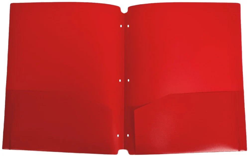 Fólder Plástico Porta Doc Doble Solapa Rojo Carta pen+GEAR® [Pieza]