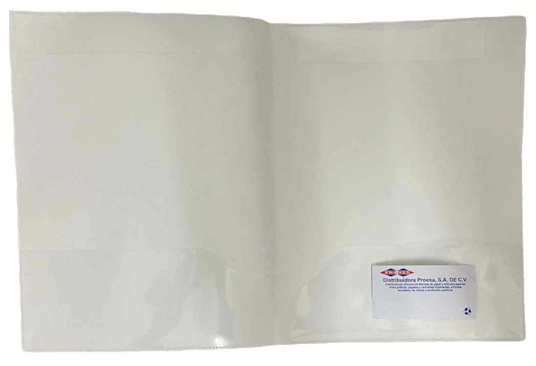 Fólder Plástico Portadocu Kanguro Doble Solapa Blanco Carta Kinera® 320BL [Pieza] - Image 2